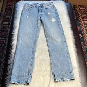 Zara Light Wash Straight Leg Jeans